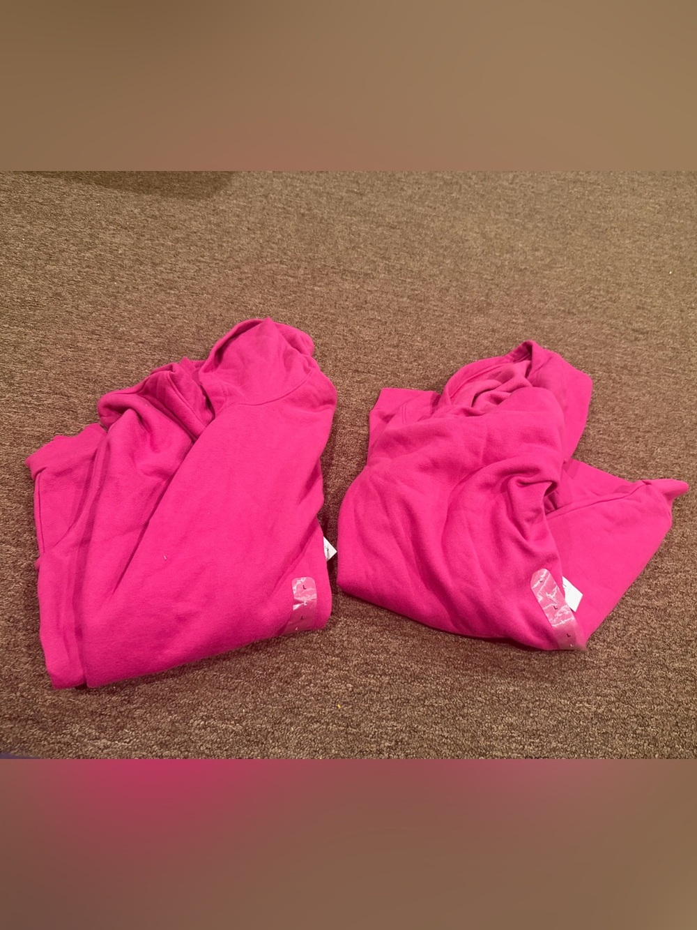 NWT! Bundle Lot of 2 GAP Women's L Hot Pink Hoodie Sweatshirt pull over tops